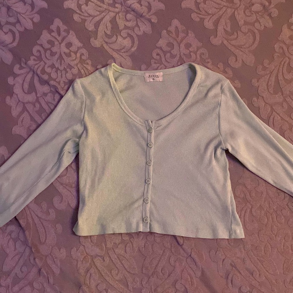 Urban nation lime green long sleeve crop top